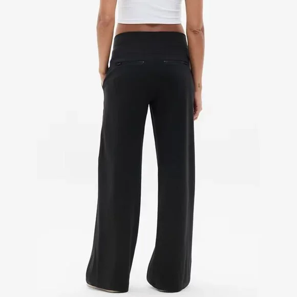 Athleta Black Venice High Rise Wide Leg Pants Size Small 2792 - Picture 4 of 11